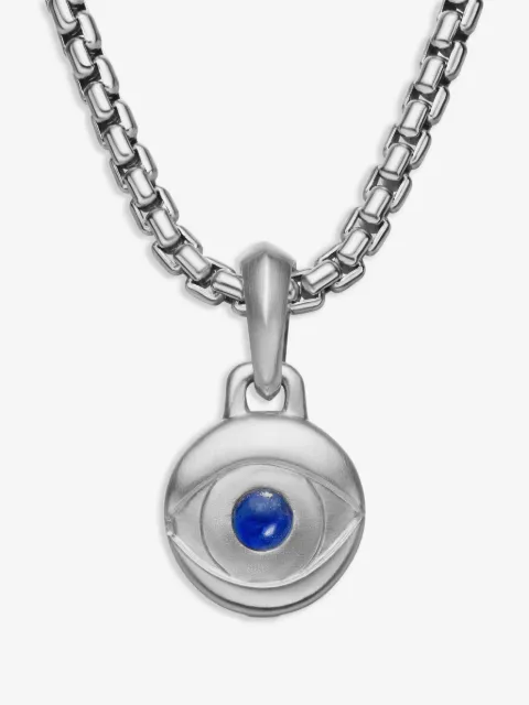 David Yurman sterling silver Evil Eye lapis lazuli amulet (14.5mm)