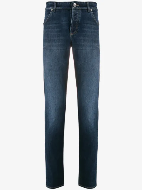 Brunello Cucinelli vaqueros slim con efecto lavado