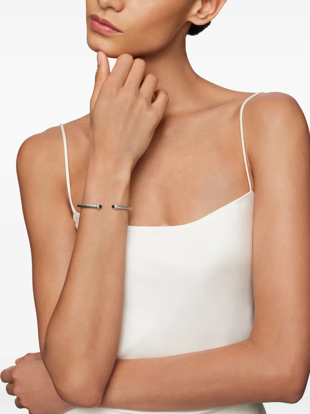 David Yurman sterling silver Classic Cable diamond bracelet (4mm) | Image 2
