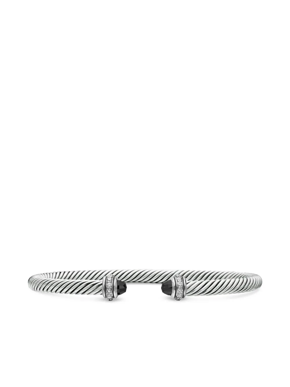 David Yurman sterling silver Classic Cable diamond bracelet (4mm) | Silver | Image 1
