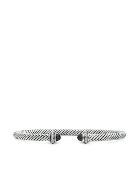 David Yurman sterling silver Classic Cable diamond bracelet (4mm)