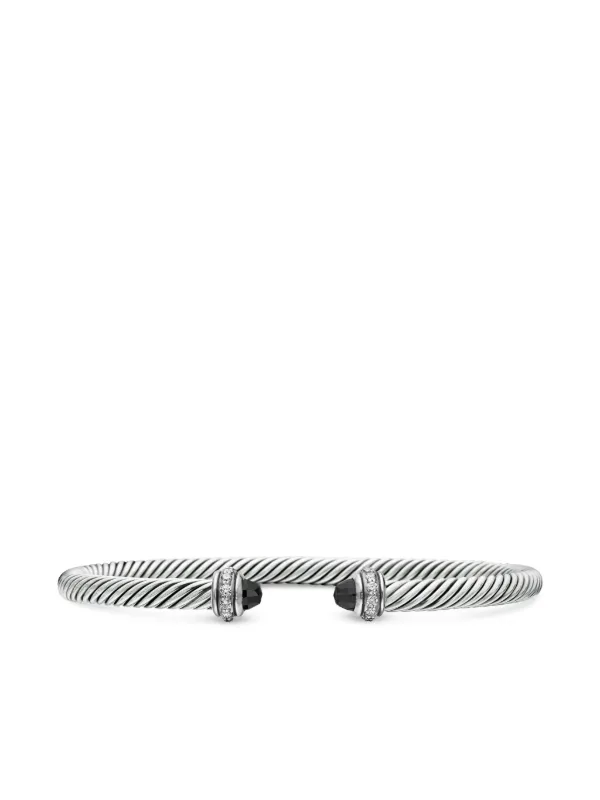 David Yurman Sterling Silver Classic Cable Diamond Bracelet (4mm)