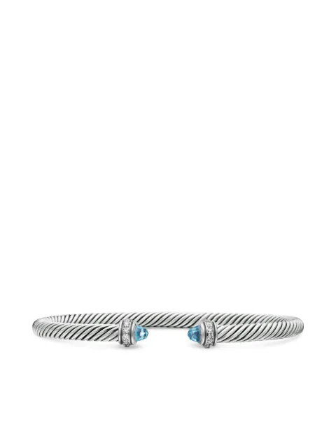 David Yurman pulsera Classic Cable en plata de ley con diamante de 4mm