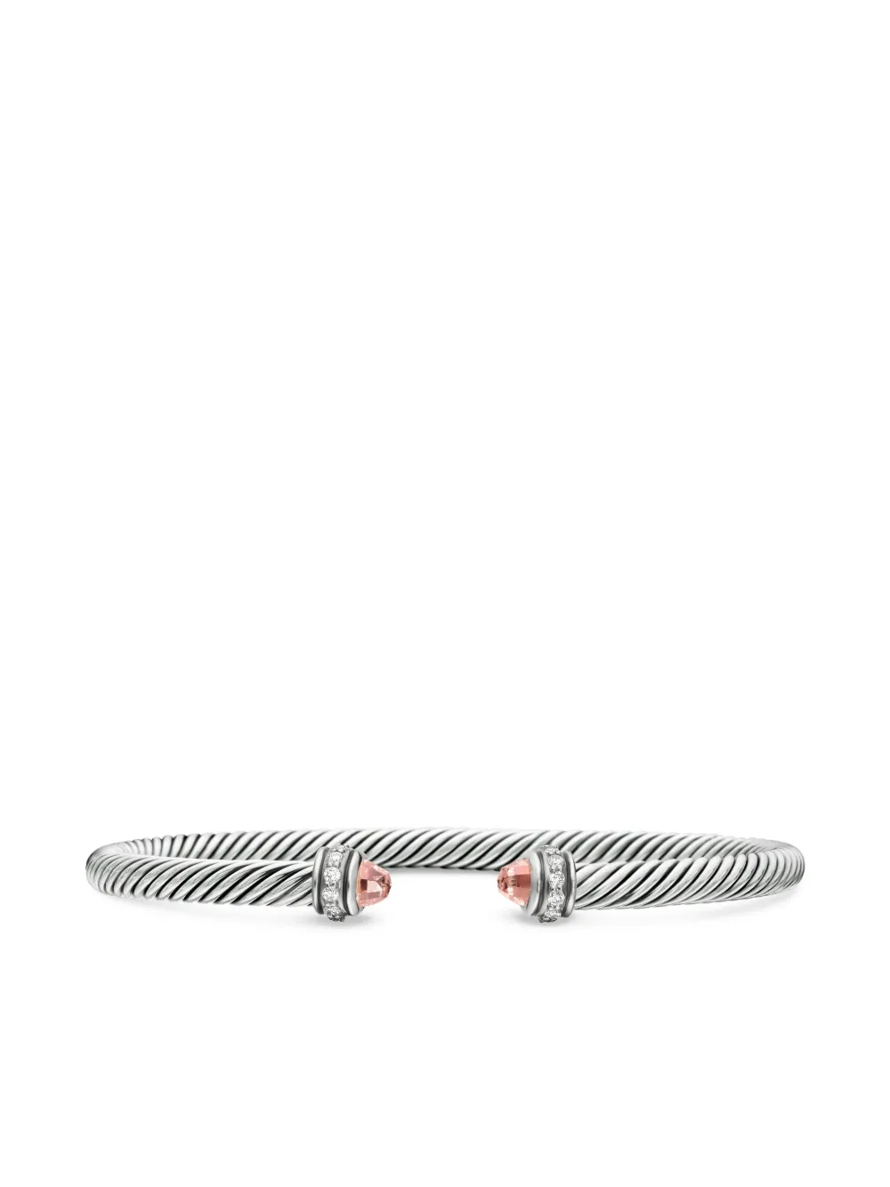 David Yurman Classic Cable ダイヤモンド ブレスレット 4mm スターリングシルバー - シルバートーン David Yurman Classic Cable ダイヤモンド ブレスレット 4mm スターリングシルバー - シルバートーン