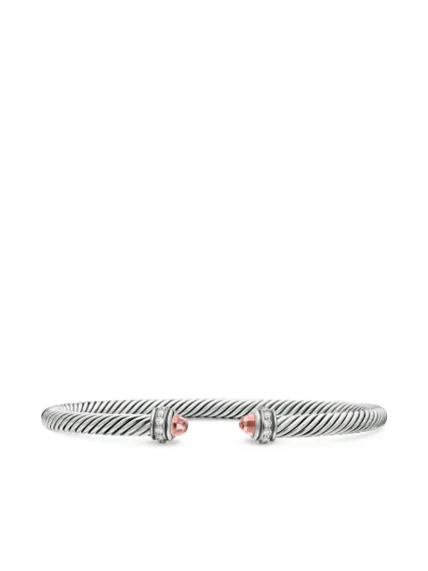 David Yurman pulsera Classic Cable en plata de ley con diamante de 4mm