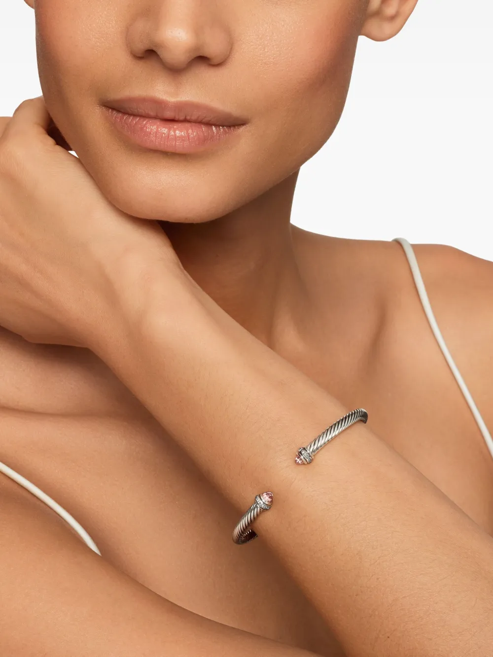  David Yurman Cable Classics Armband Aus Sterlingsilber Mit Diamant 4mm 