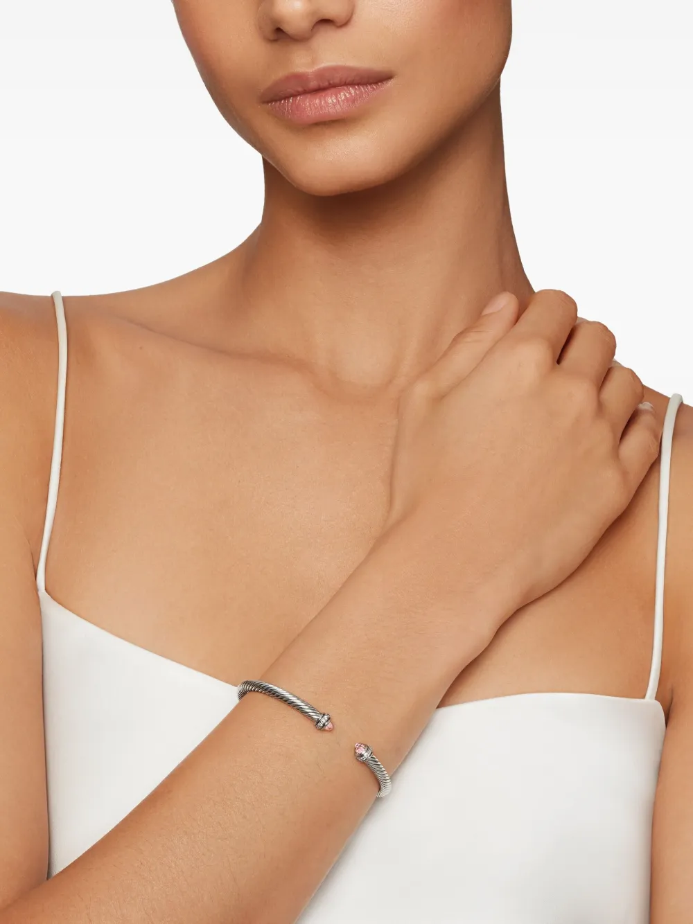 David Yurman 纯银 Cable Classics 钻石手链 | Image 2