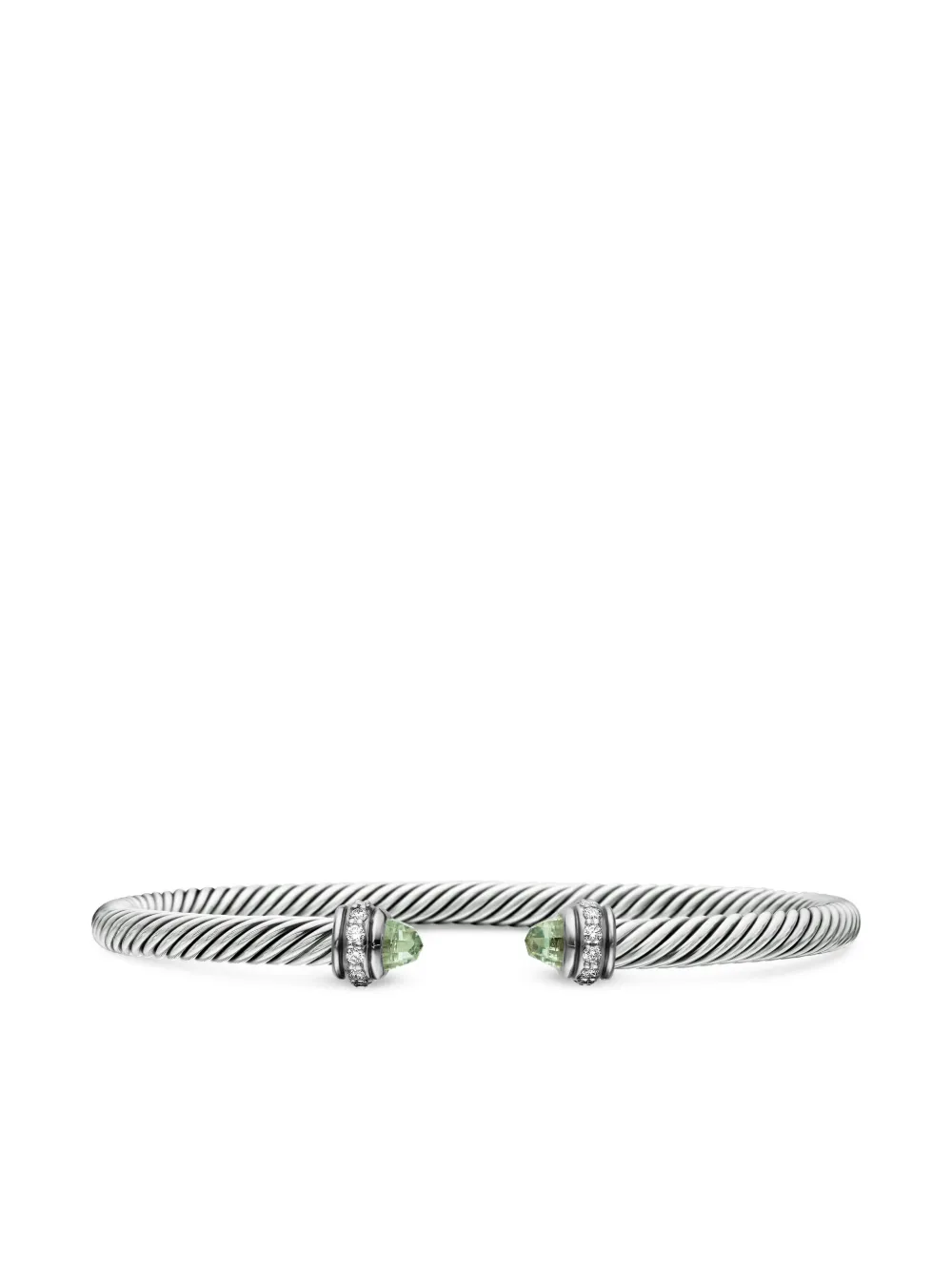 David Yurman sterling silver Classic Cable diamond bracelet (4mm) | Silver | Image 1
