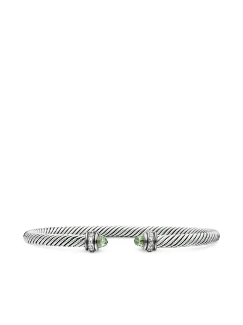 David Yurman sterling silver Classic Cable diamond bracelet (4mm)