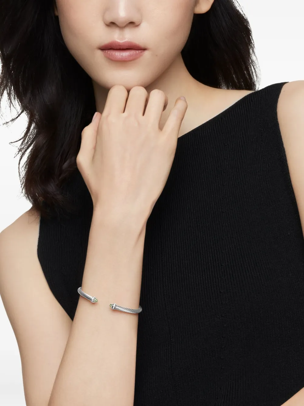 David Yurman sterling silver Classic Cable diamond bracelet (4mm) | Image 2