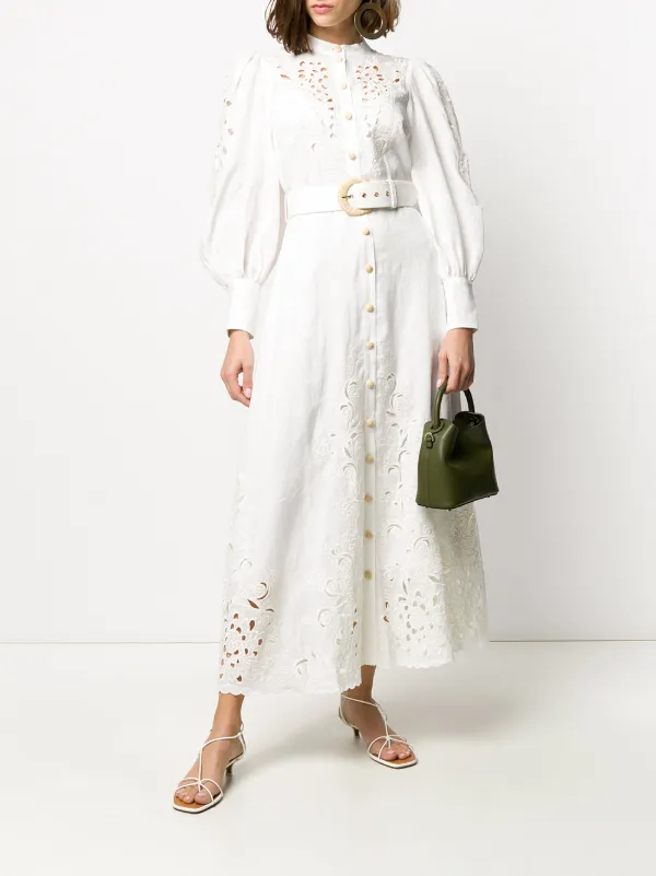 zimmermann white linen dress