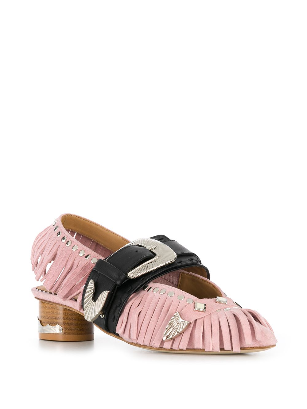 фото Toga pulla fringed 45mm buckled pumps