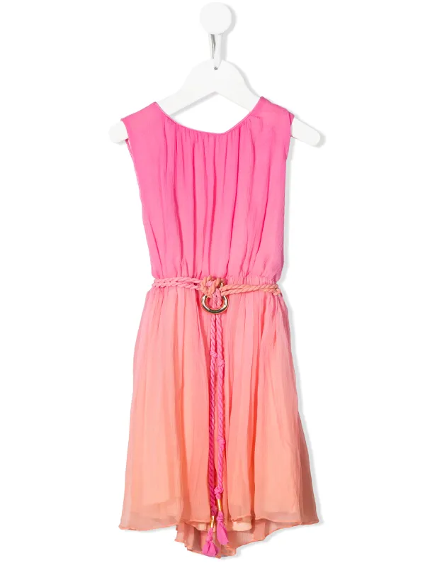 silk belted dress
