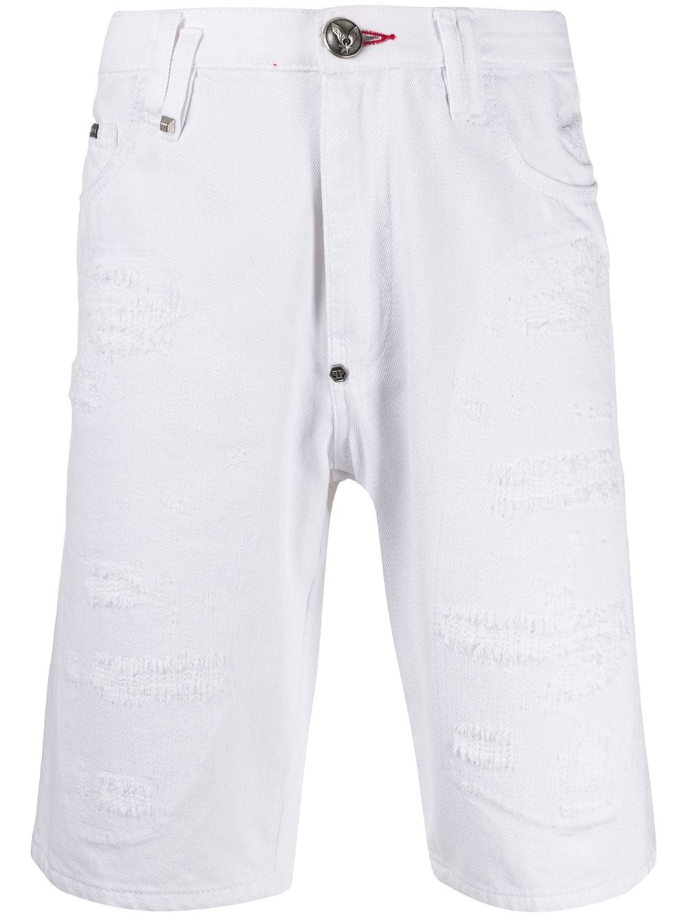 PHILIPP PLEIN DENIM BERMUDA SHORTS