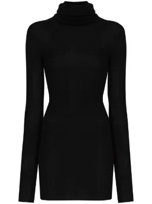 longline polo neck jumper womens