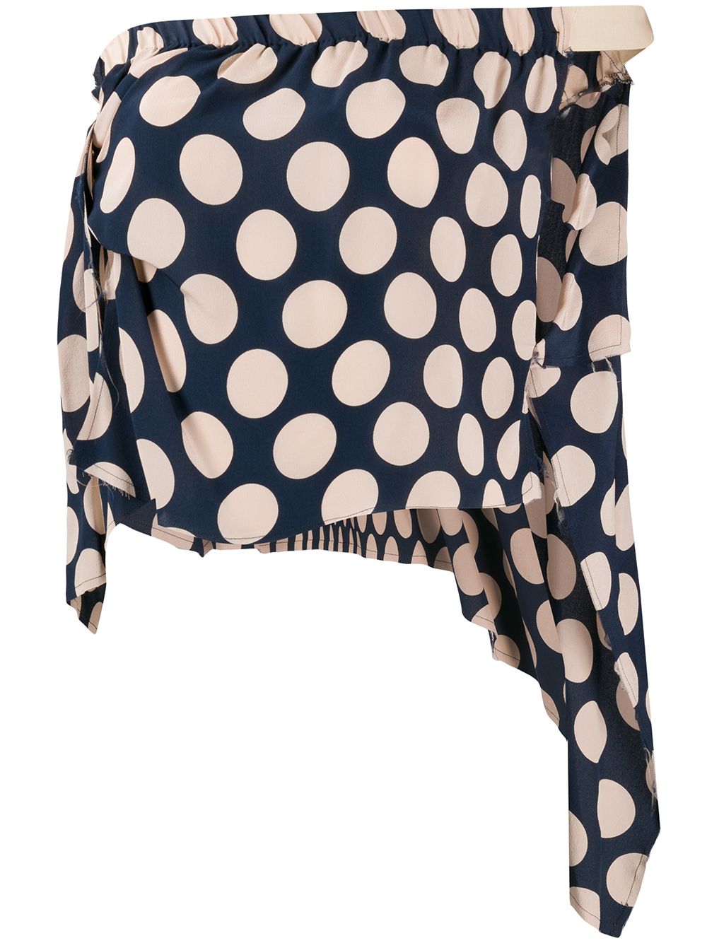 Pre-owned Maison Margiela 1990s Polka Dot Top In Blue