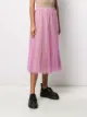 RED Valentino falda de tul point d'esprit con pliegues
