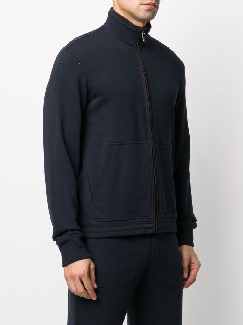 Shop Ermenegildo Zegna Sportjacke Mit Stehkragen In Blue