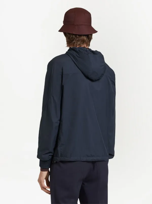 Zegna top reversible raincoat