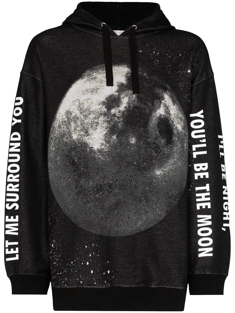 

Valentino moon print oversized hoodie - Negro