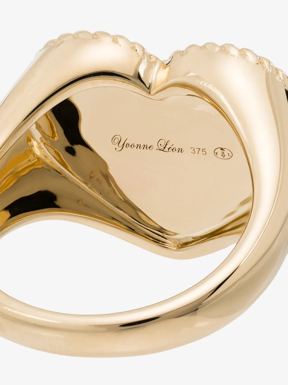 Yvonne Léon 9k Yellow Gold Diamond Ring In Metallic