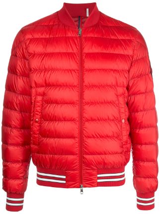 red moncler bomber jacket