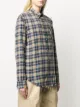 R13 long sleeve plaid pattern shirt