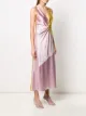 Pinko twisted detail two-tone dress