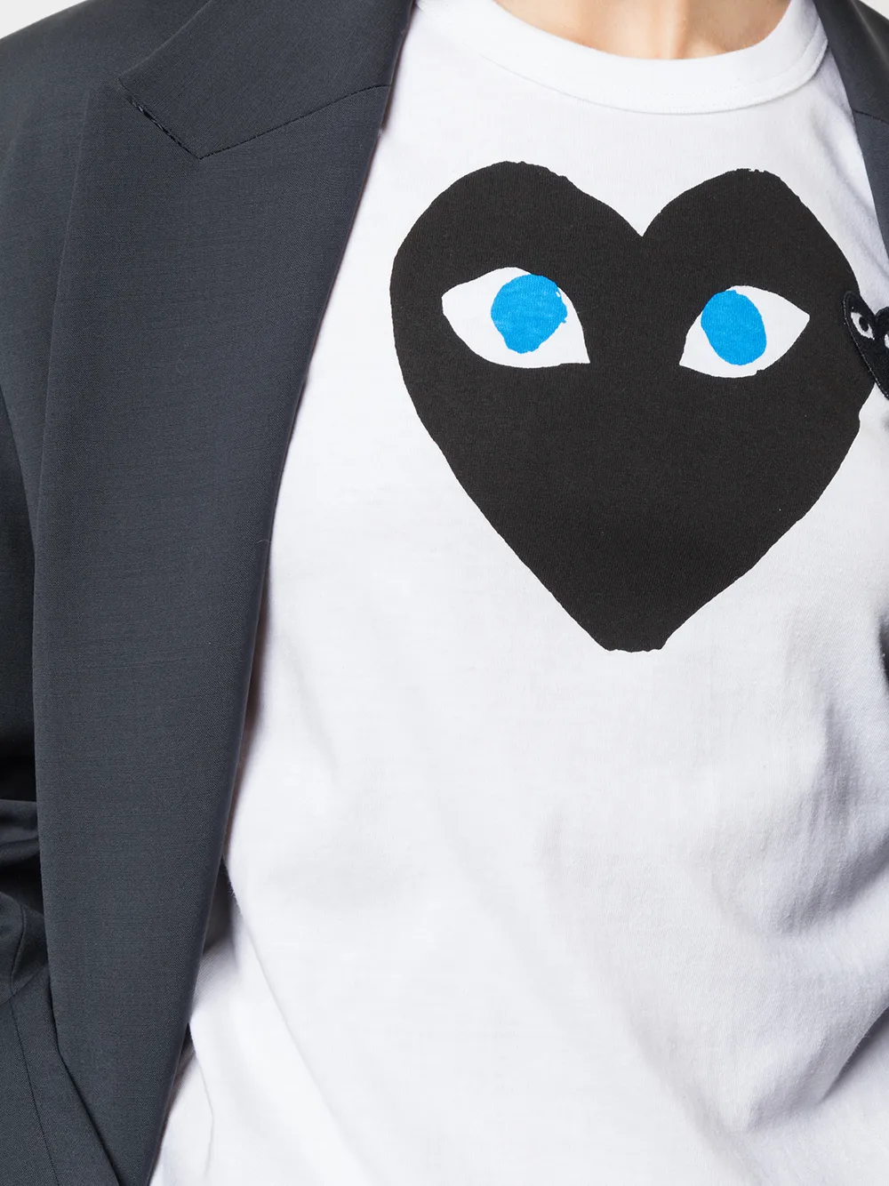 Shop Comme Des Garçons Play Printed T-shirt In White