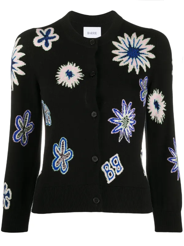 black floral cardigan