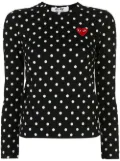 Comme Des Garçons Play polka dot T-shirt - Black