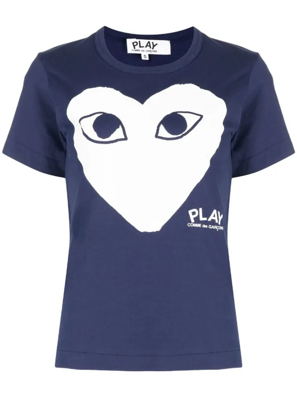 Comme Des Garçons Play Printed T-shirt Blue FARFETCH JO
