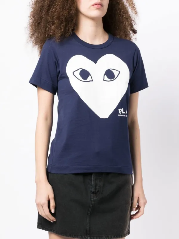 Comme Des Garçons Play Printed T-shirt | Azul | FARFETCH CO