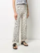 Barrie pantalon évasé en maille intarsia