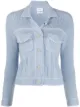 Image 1 of Barrie denim-inspired knitted cardi-jacket