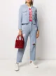 Image 2 of Barrie denim-inspired knitted cardi-jacket