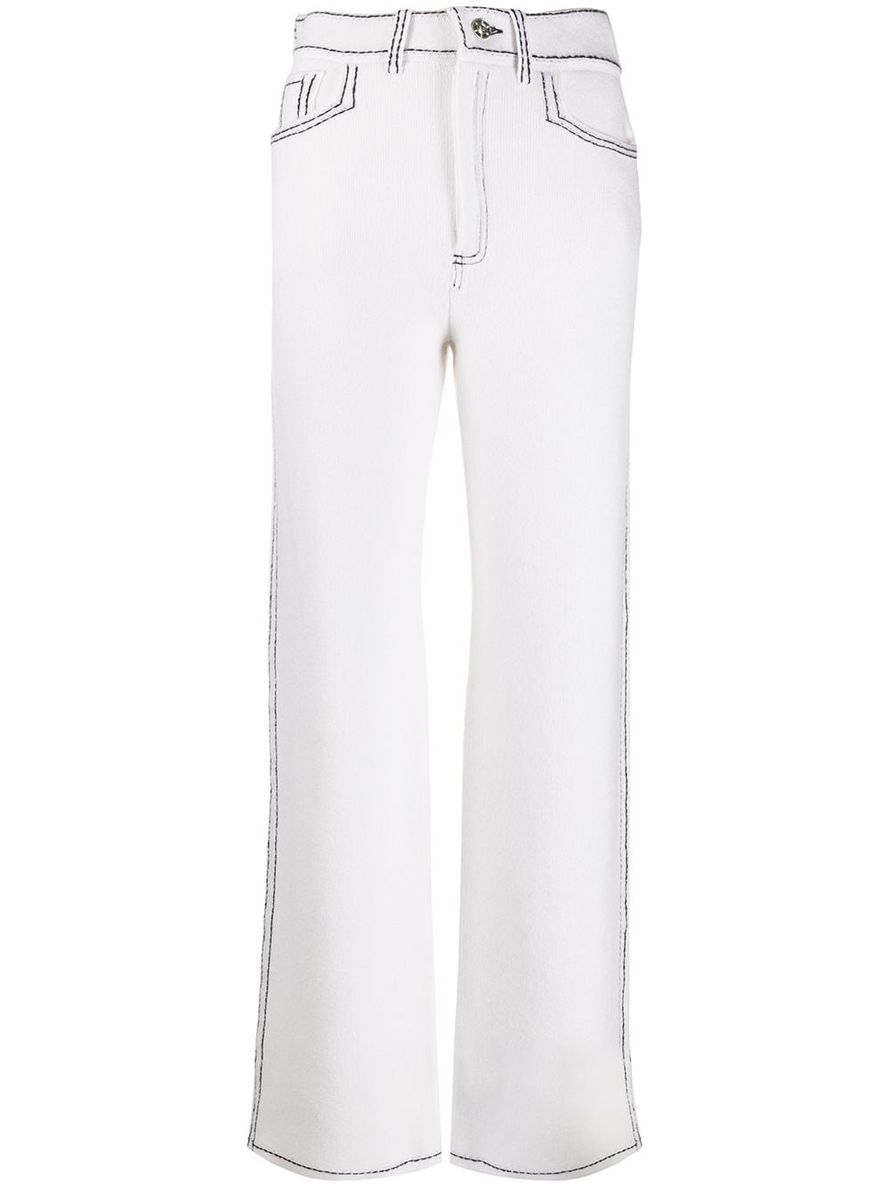 Barrie denim-inspired Knitted Straight Trousers - Farfetch
