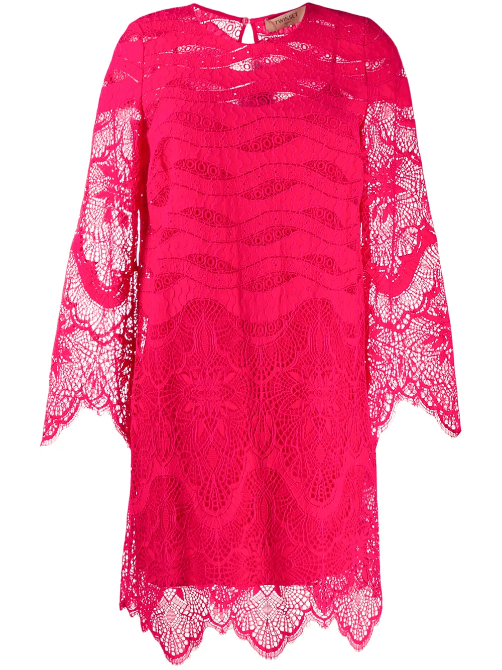 Twin-Set Kleid Mit Spitze 55pSI 2hGYC Twin-Set Kleid Mit Spitze 55pSI 2hGYC