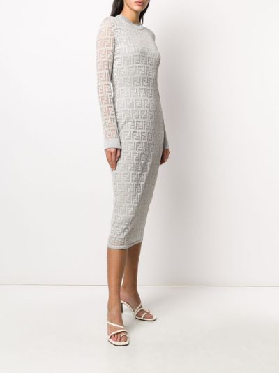 silver fendi dress