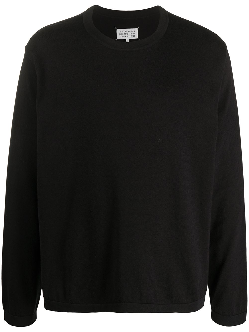 Maison Margiela Contrast Trim Jumper In Black