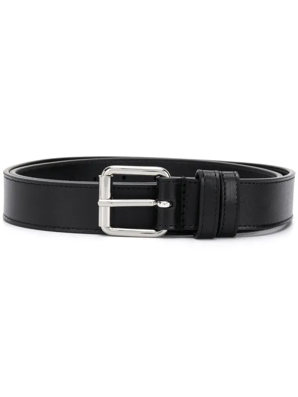 square-tip leather belt