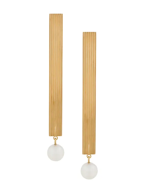 Aliita 9kt yellow gold pearl bar earrings