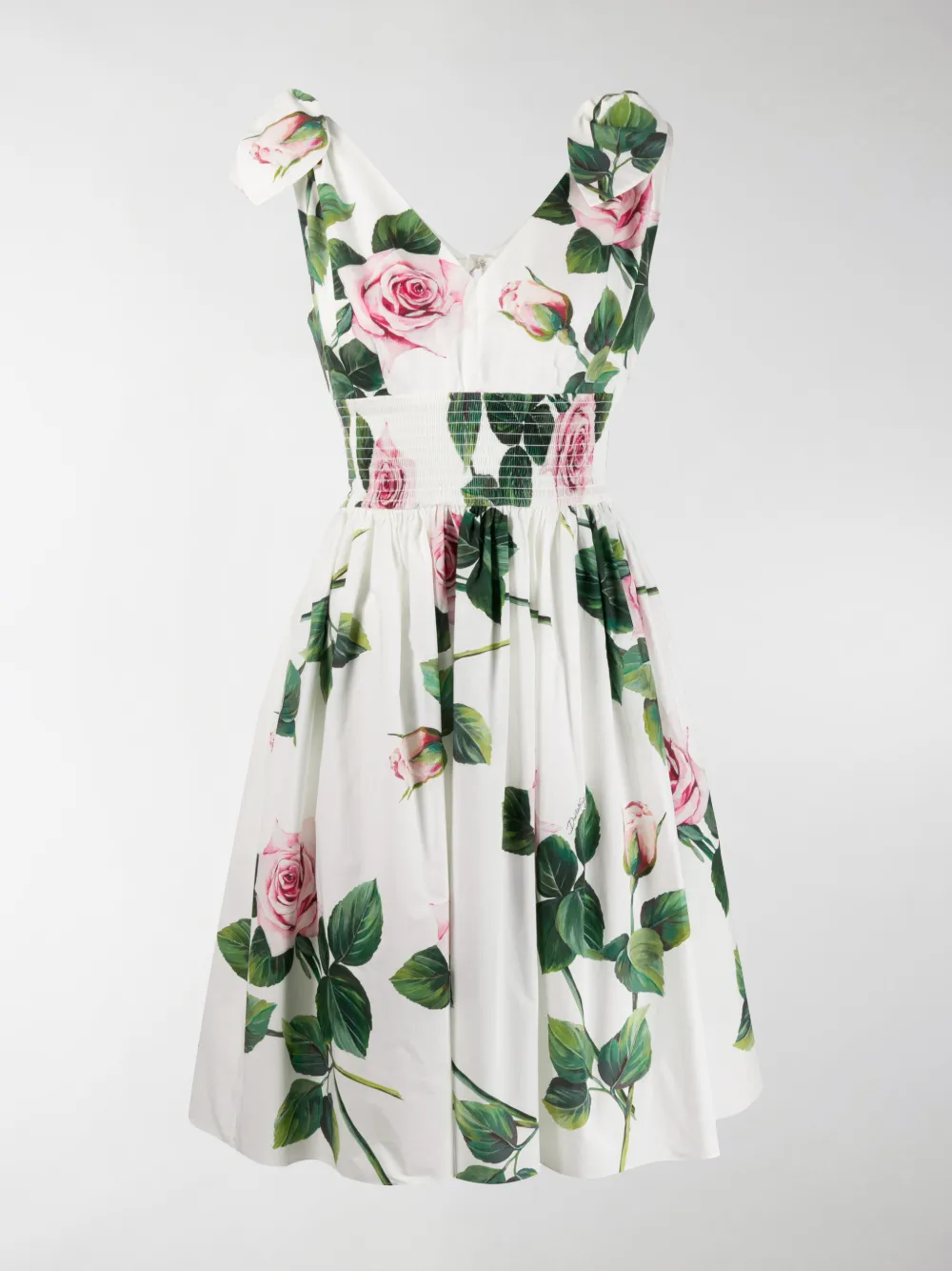DOLCE & GABBANA FLORAL FLARED MIDI DRESS,F6I0ATHS5FZ14826949