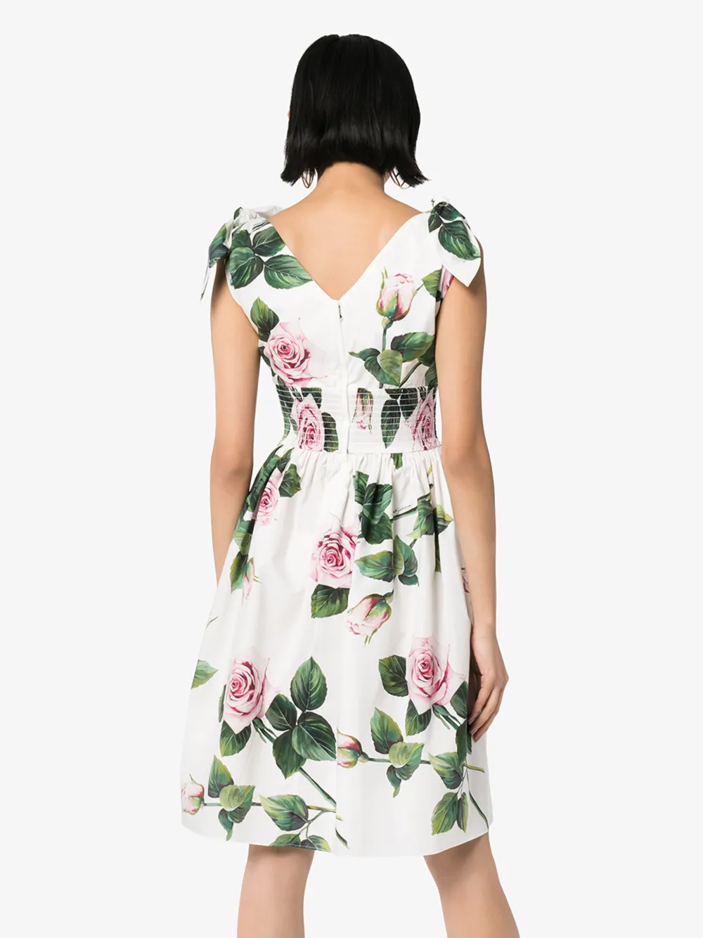 DOLCE & GABBANA DOLCE & GABBANA FLORAL FLARED MIDI DRESS,F6I0ATHS5FZ14826949