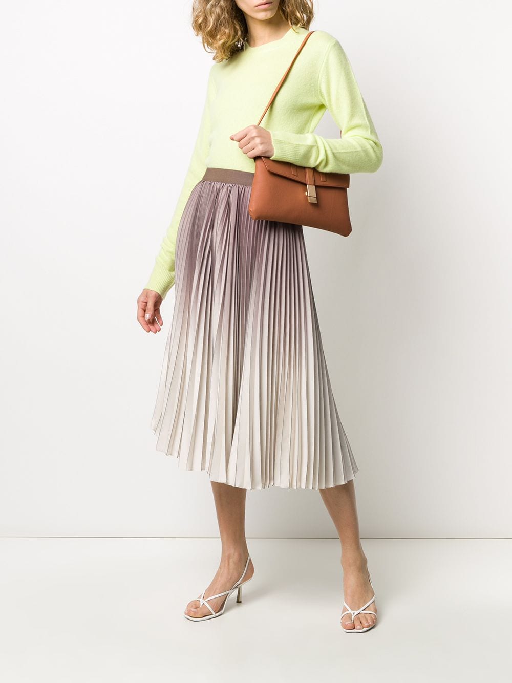 Agnona Pleated Midi Skirt - Farfetch