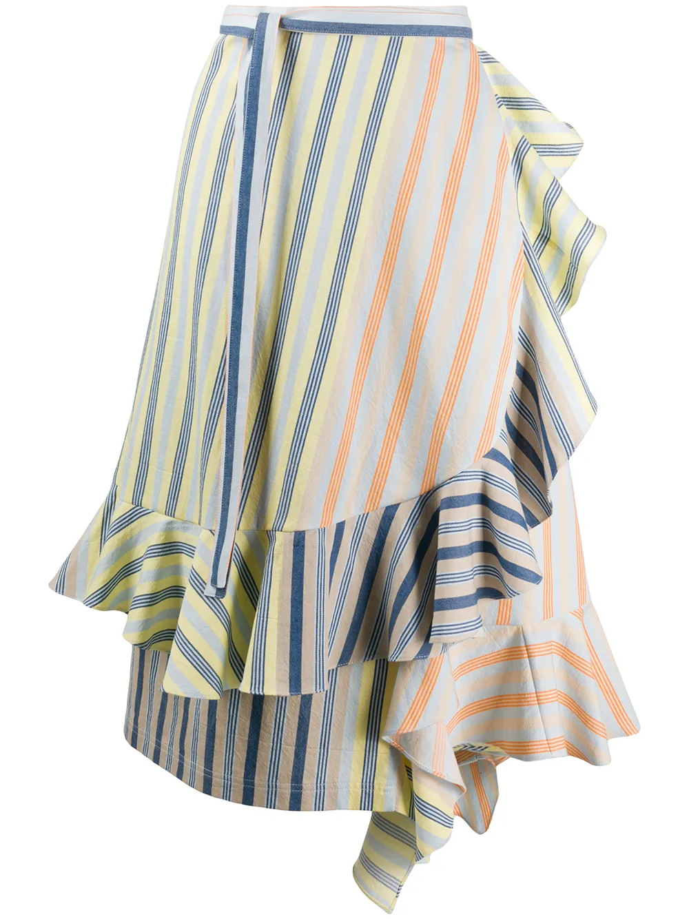 JW Anderson striped ruffle skirt | Blue | Image 1