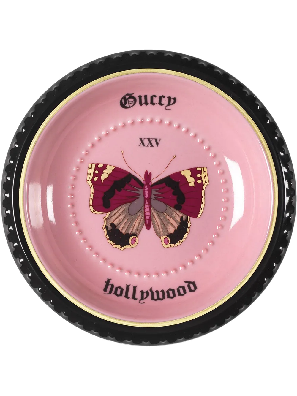 Click to view more detailed imagery on our partner's website Gucci Hollywood Butterfly-print Trinket Tray In Pink