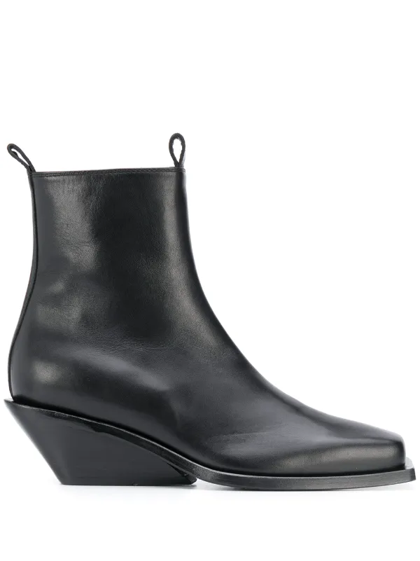 ann demeulemeester leather ankle boots