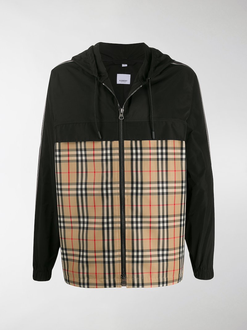 Burberry Vintage check hooded jacket black | MODES