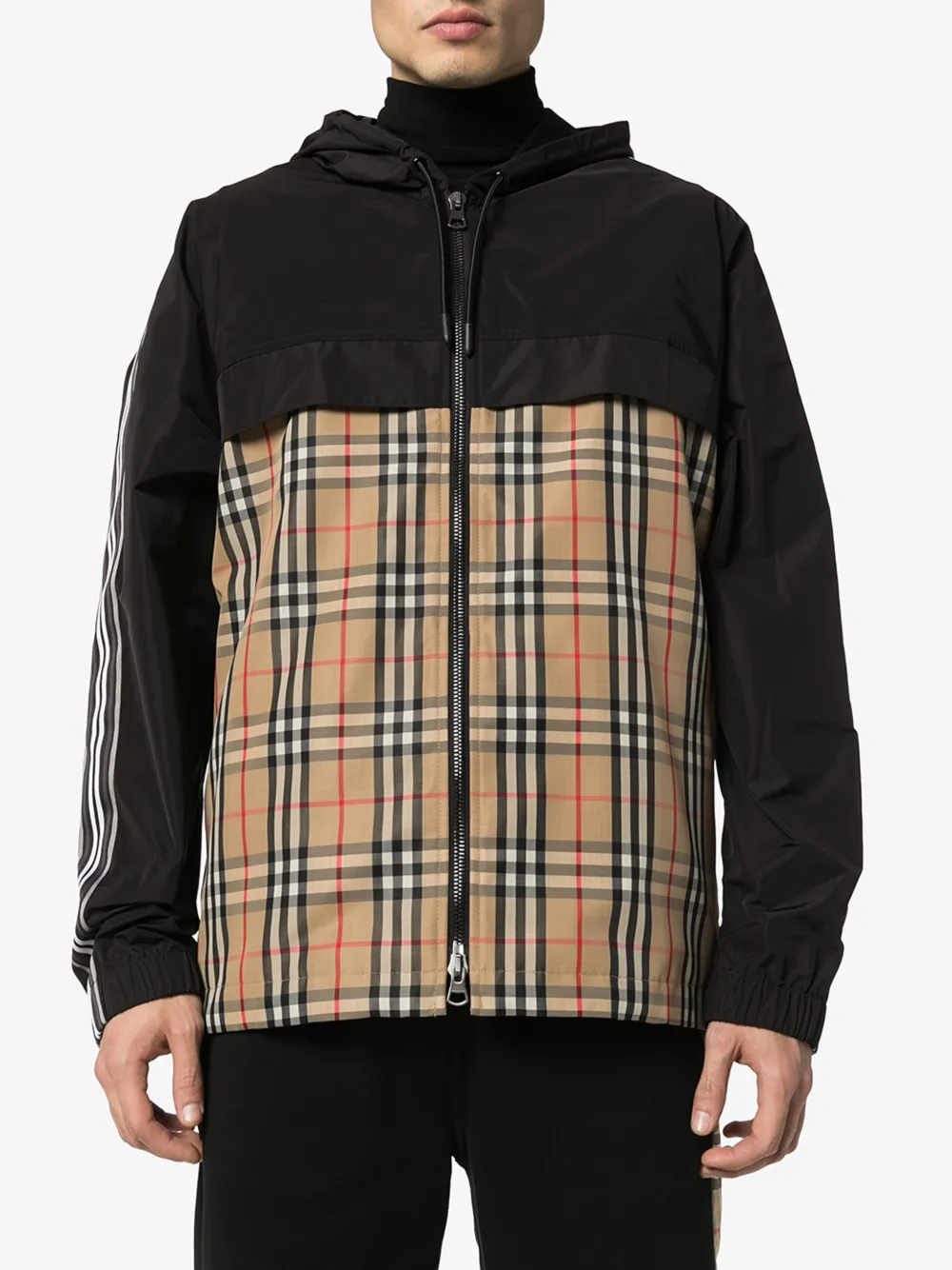 BURBERRY BURBERRY VINTAGE CHECK HOODED JACKET,802403114827956